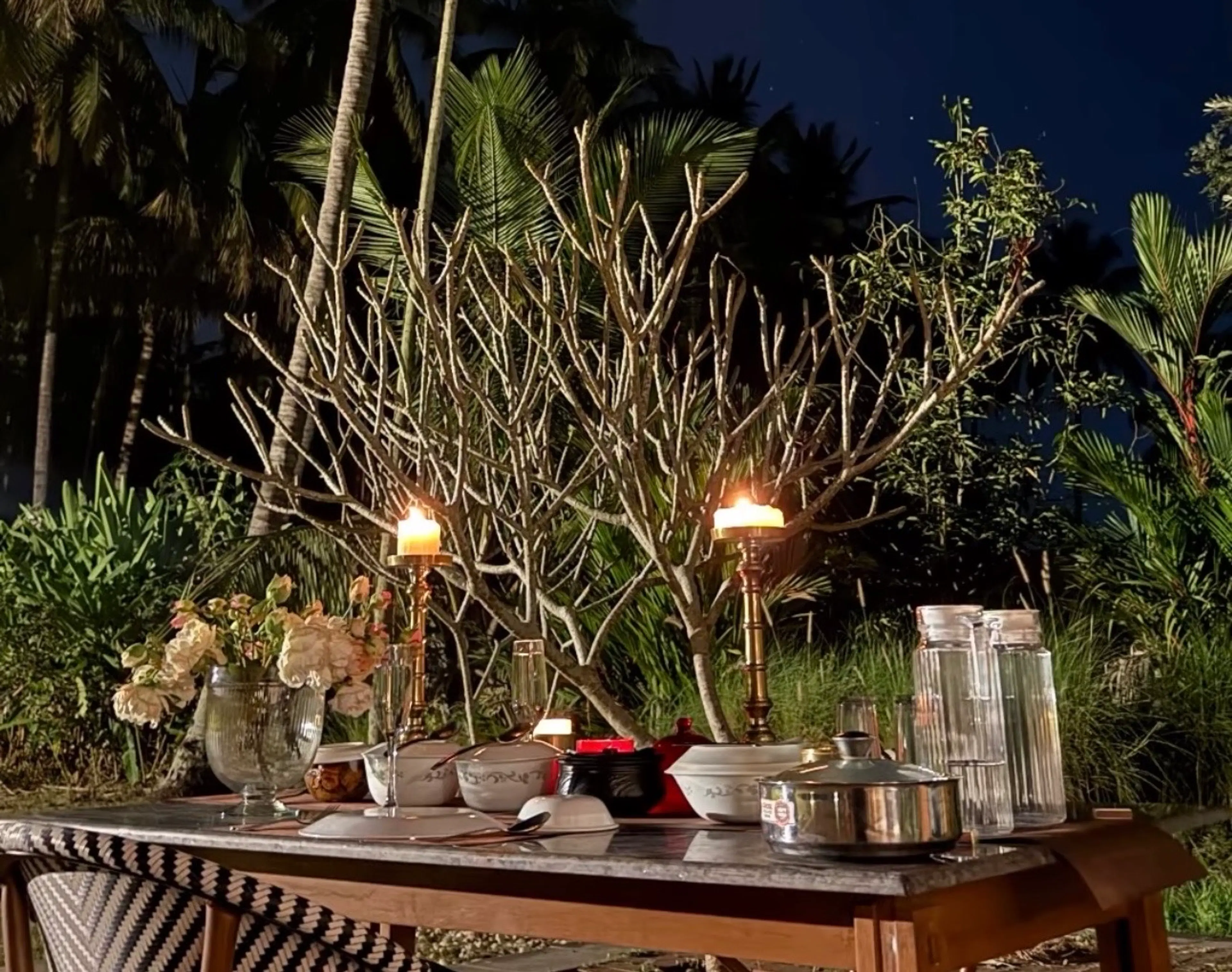 Candle Light Dinner Setup