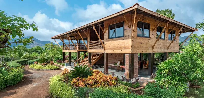 SATORI ~ WoodHouse (2 bedroom Cottage) - Mulshi, Lonavala, Maharashtra, villas in Mulshi, Maharashtra, India