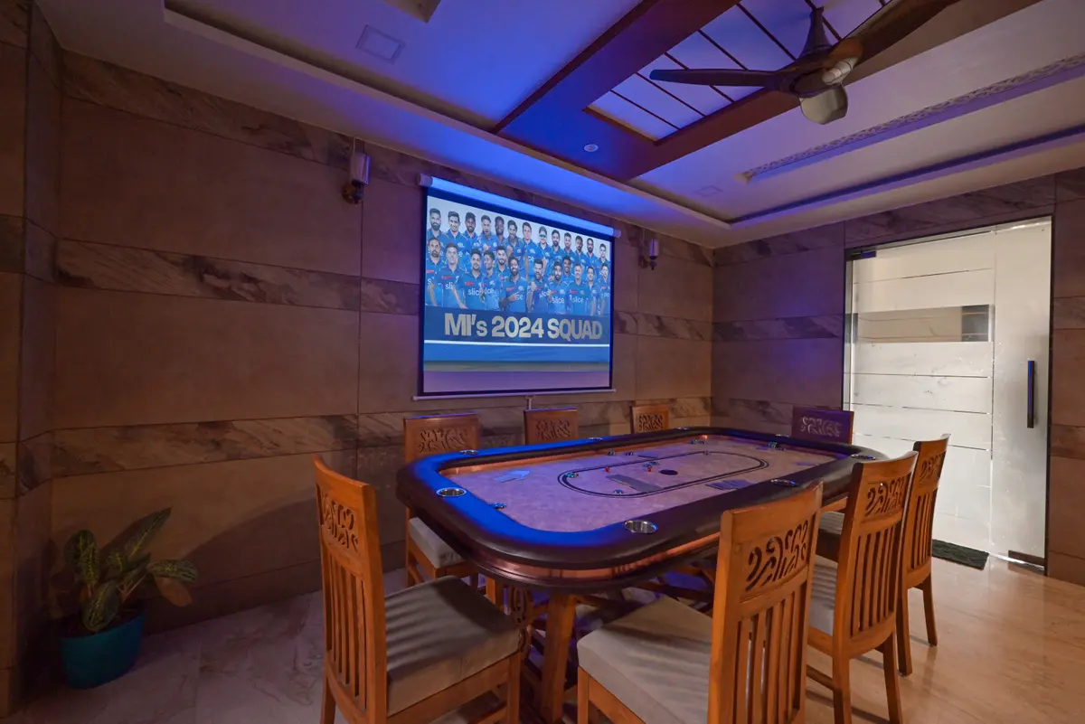 Enjoy your favorite sports matches on the big screen with our high-quality projector