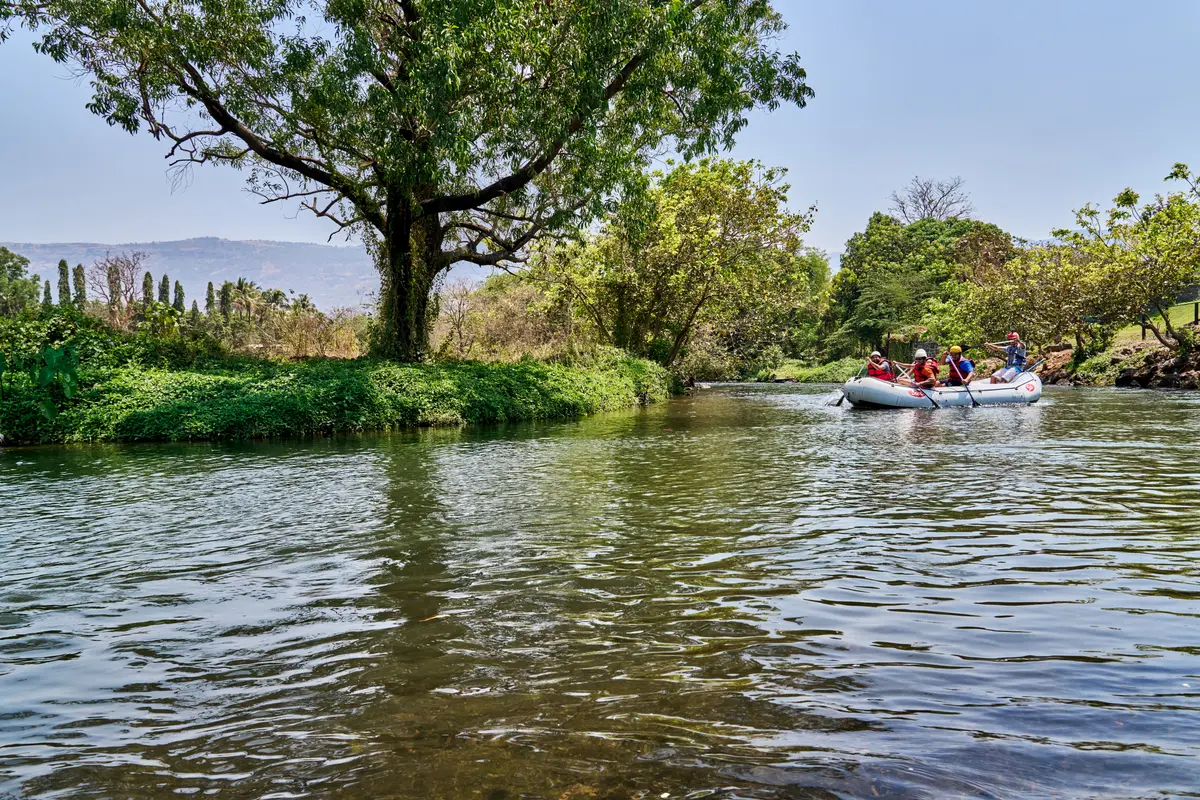 Hold on tight and enjoy the adrenaline-pumping adventure of river rafting!