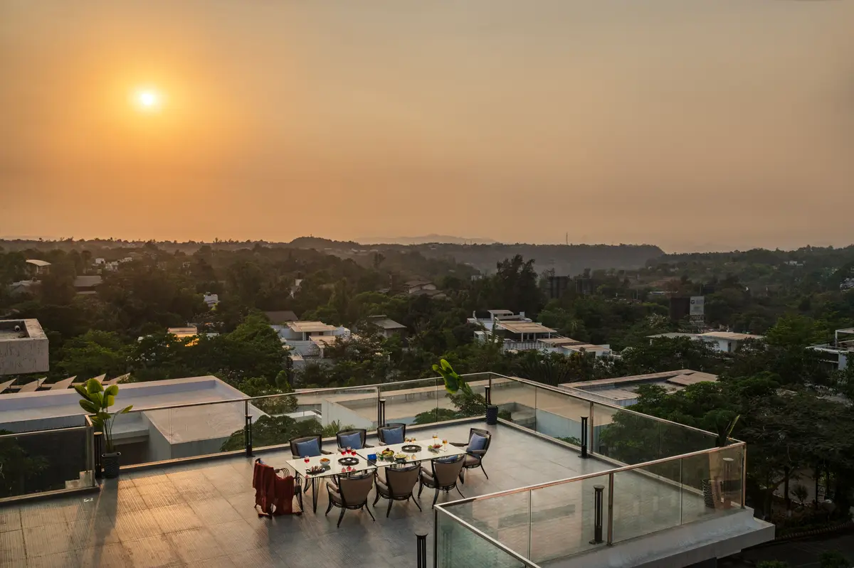 Enjoy idyllic sunsets on the expansive terrace