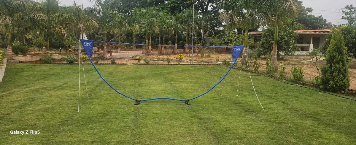 Play Badminton, Voleyball and enjoy the outdoors