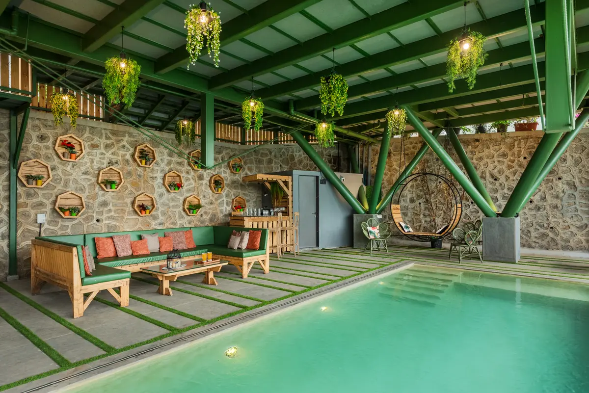 This pool deck is all set to host your parties
