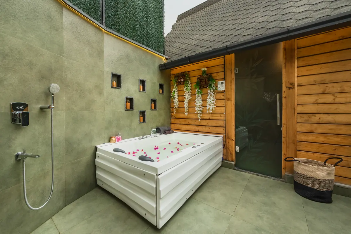 Indulge in an indoor jacuzzi 