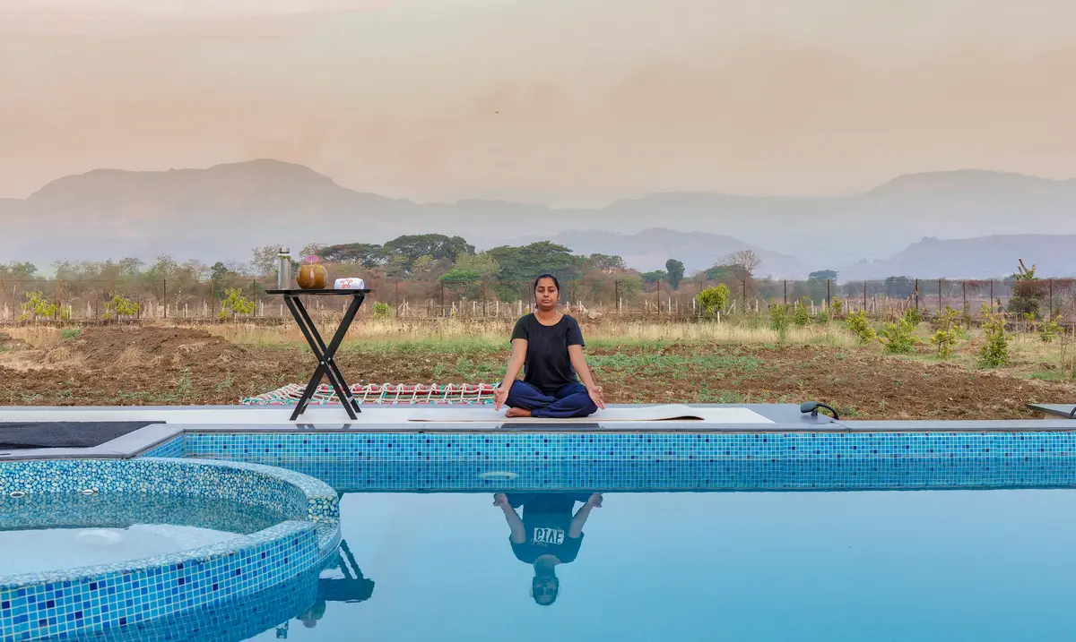 Find peace and serenity as you meditate amidst the vibrant greenery