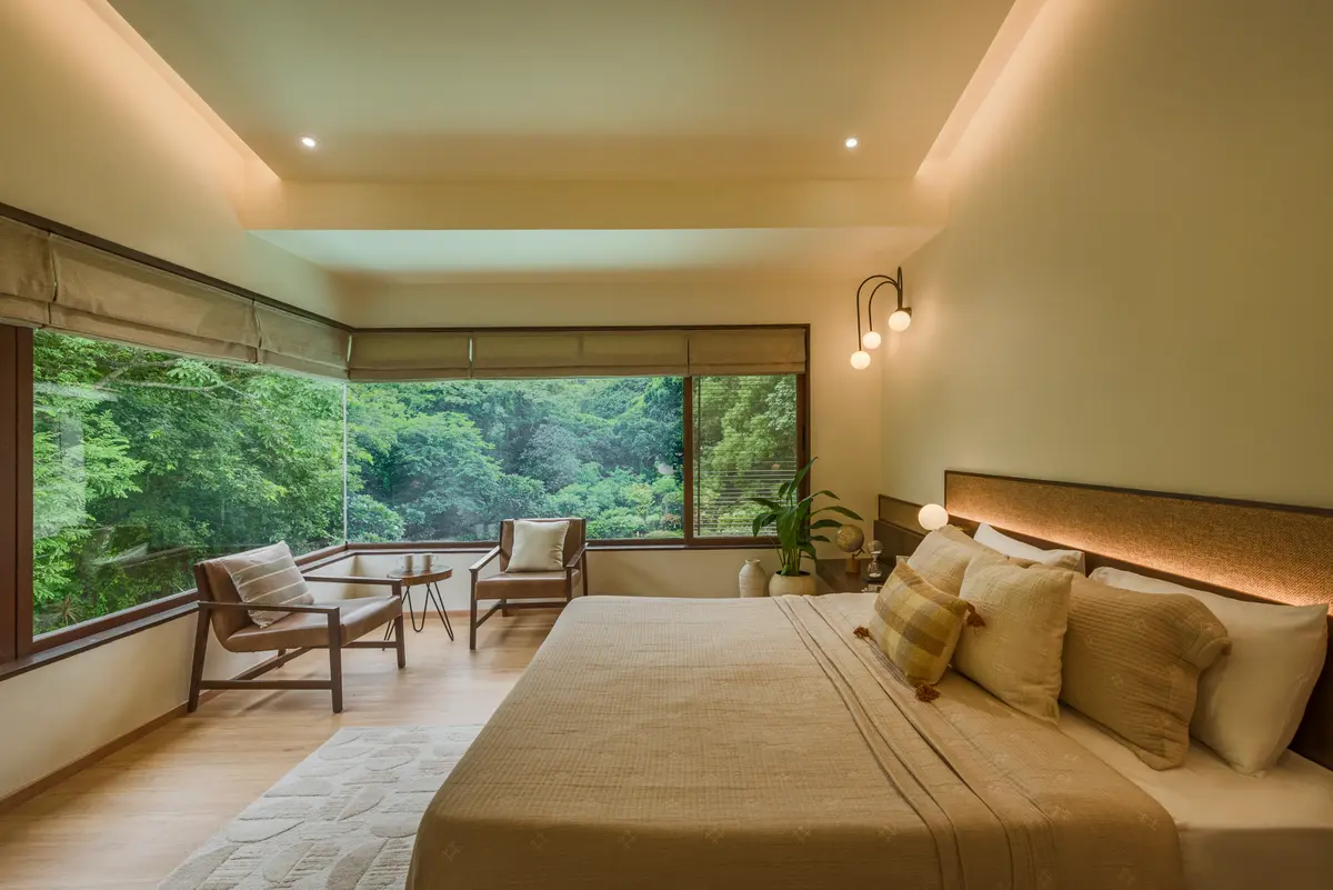 Your private cocoon, opening to endless greens
