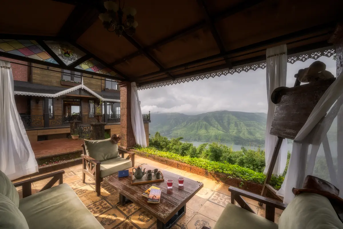 Enjoy sweeping valley views from the villa’s charming hilltop gazebo