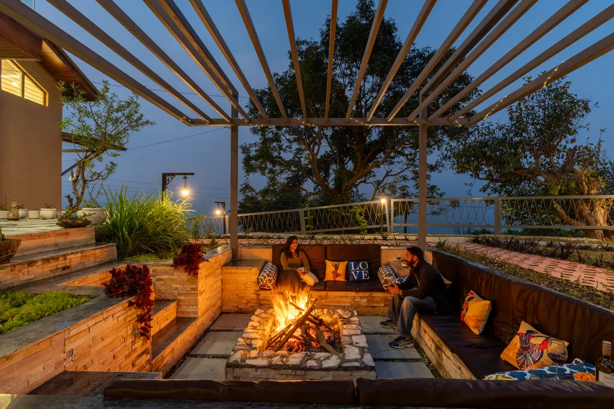 A warm and cosy bonfire under the stars