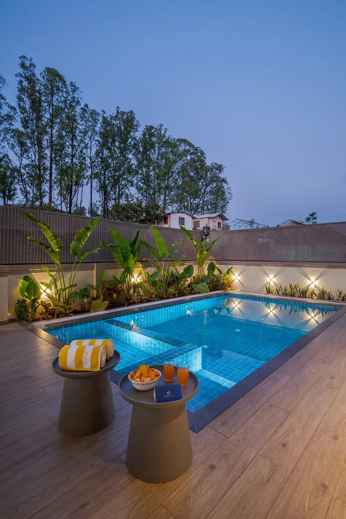 Relish alfresco dinners by the pool, complete with a charming baby pool for little ones to enjoy.