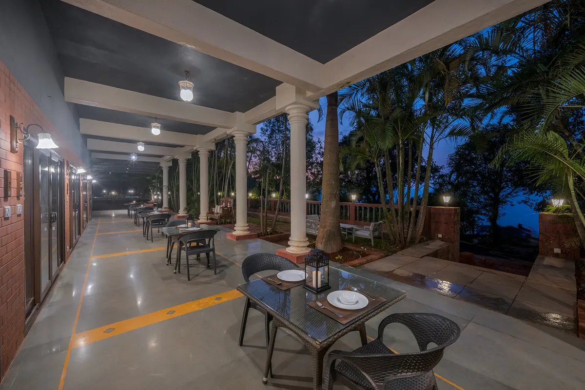 Enjoy Al fresco dining for two on the expansive verandah, surrounded by tall trees the moment you step out of your room.