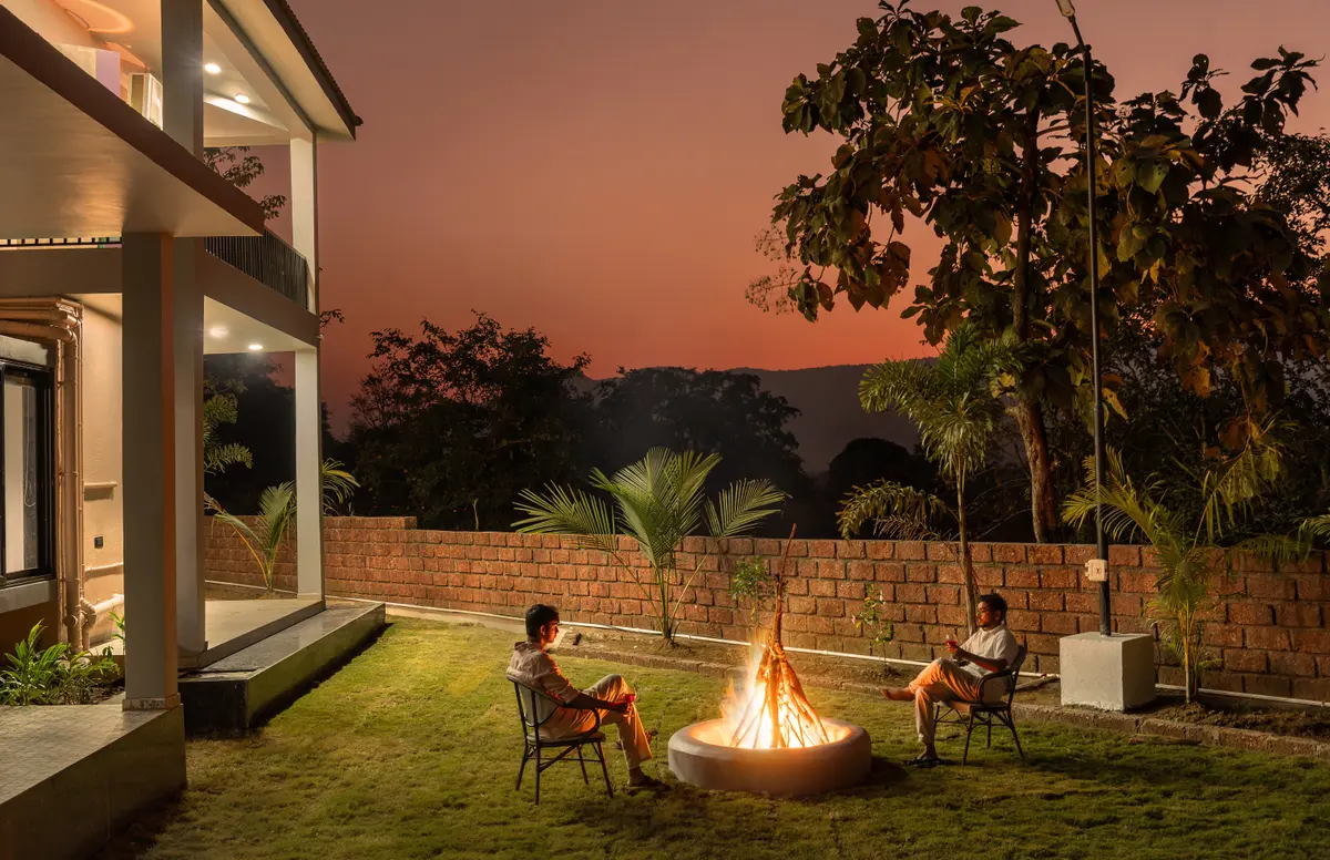 Enjoy a cozy bonfire with your family and friends