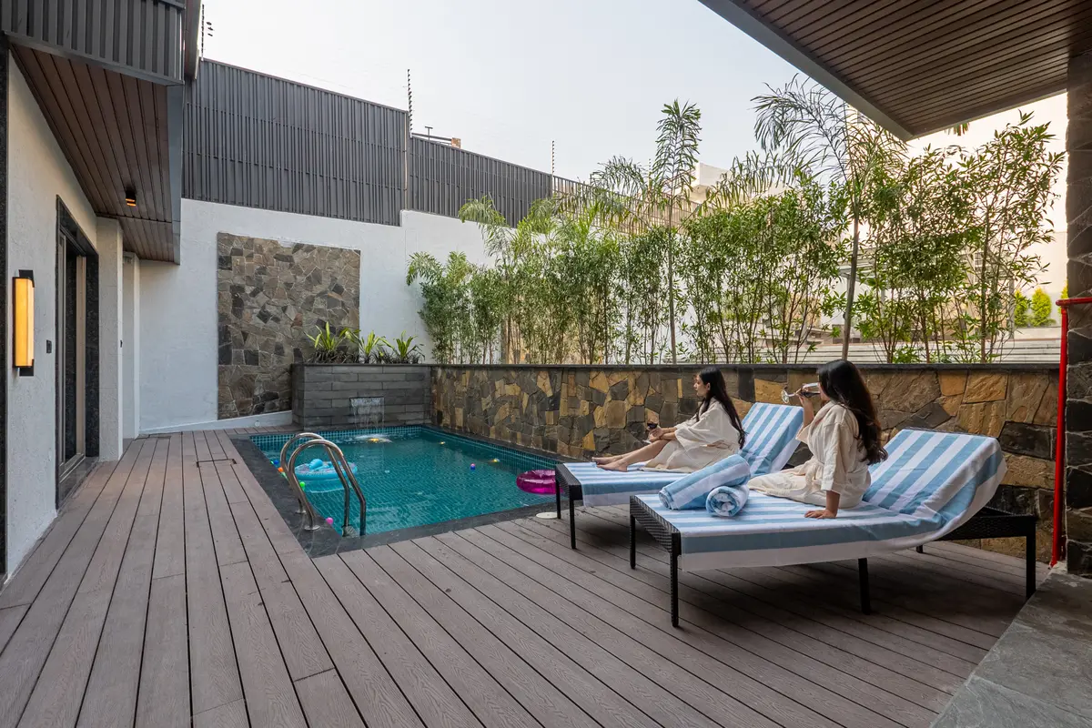 Chill by the private pool