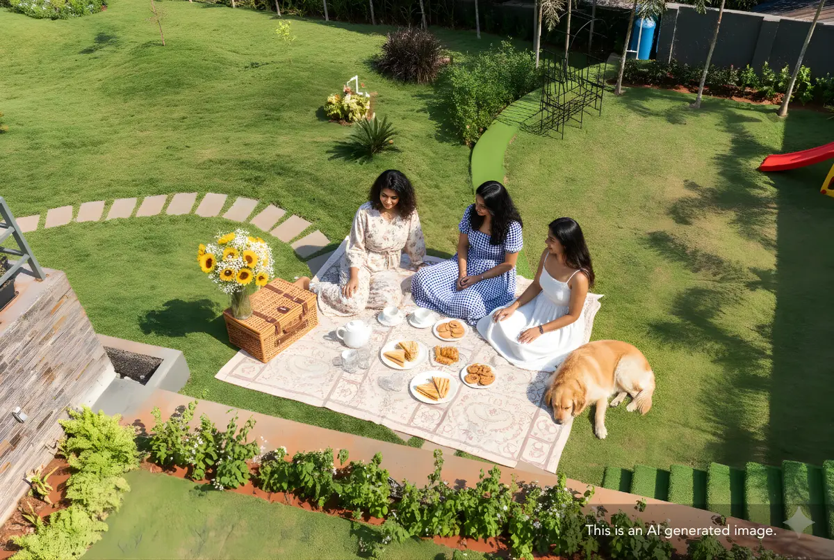 Enjoy a sunny little picnic with tasty bites and your fur baby by your side