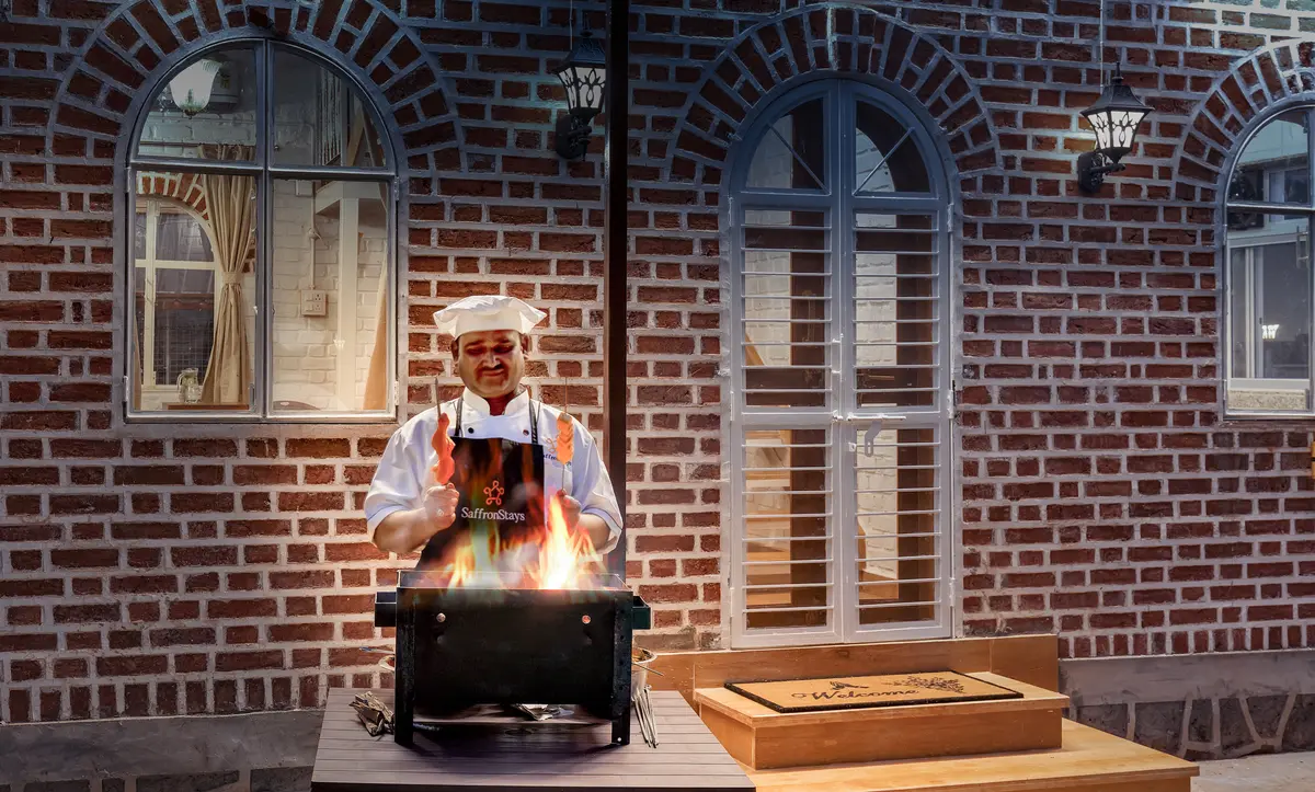 Enjoy a live barbecue experience at the home with the mountains as your backdrop.