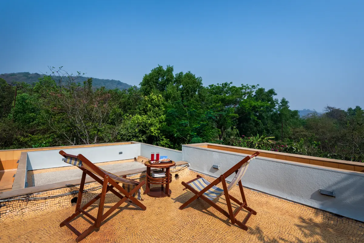 Enjoy a relaxed high tea on the terrace with open views