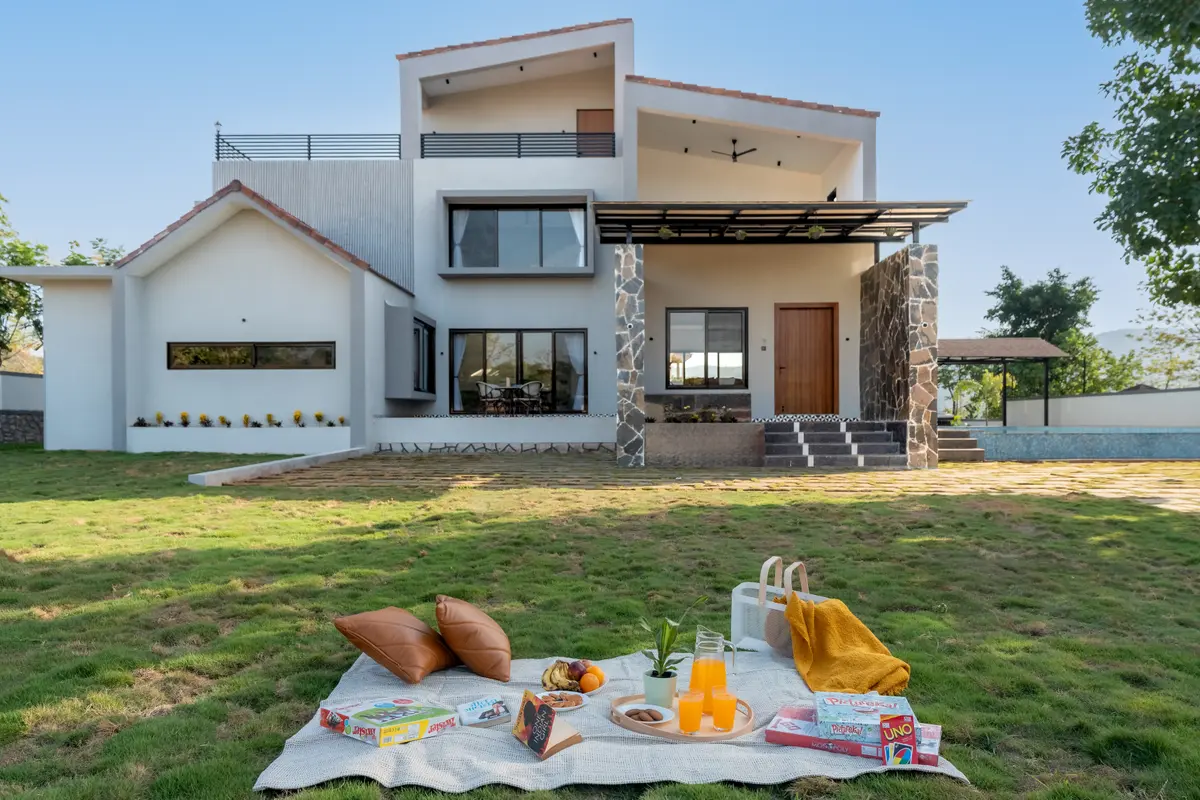 Unwind with a leisurely picnic on the lush green lawn.
