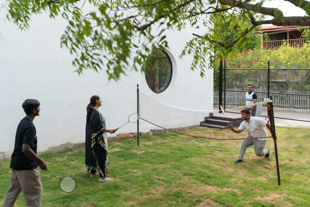 Unplug and bond over a game on the lawns.