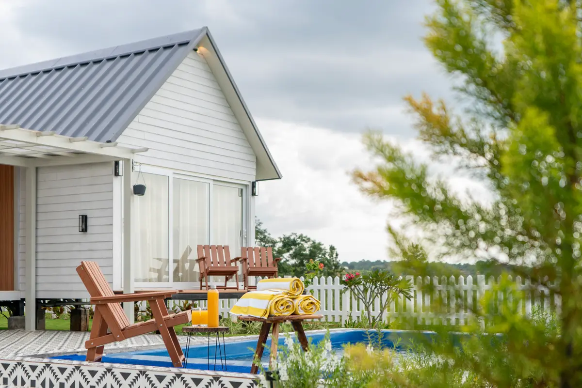 Relax by your private plunge pool with uninterrupted countryside views.
