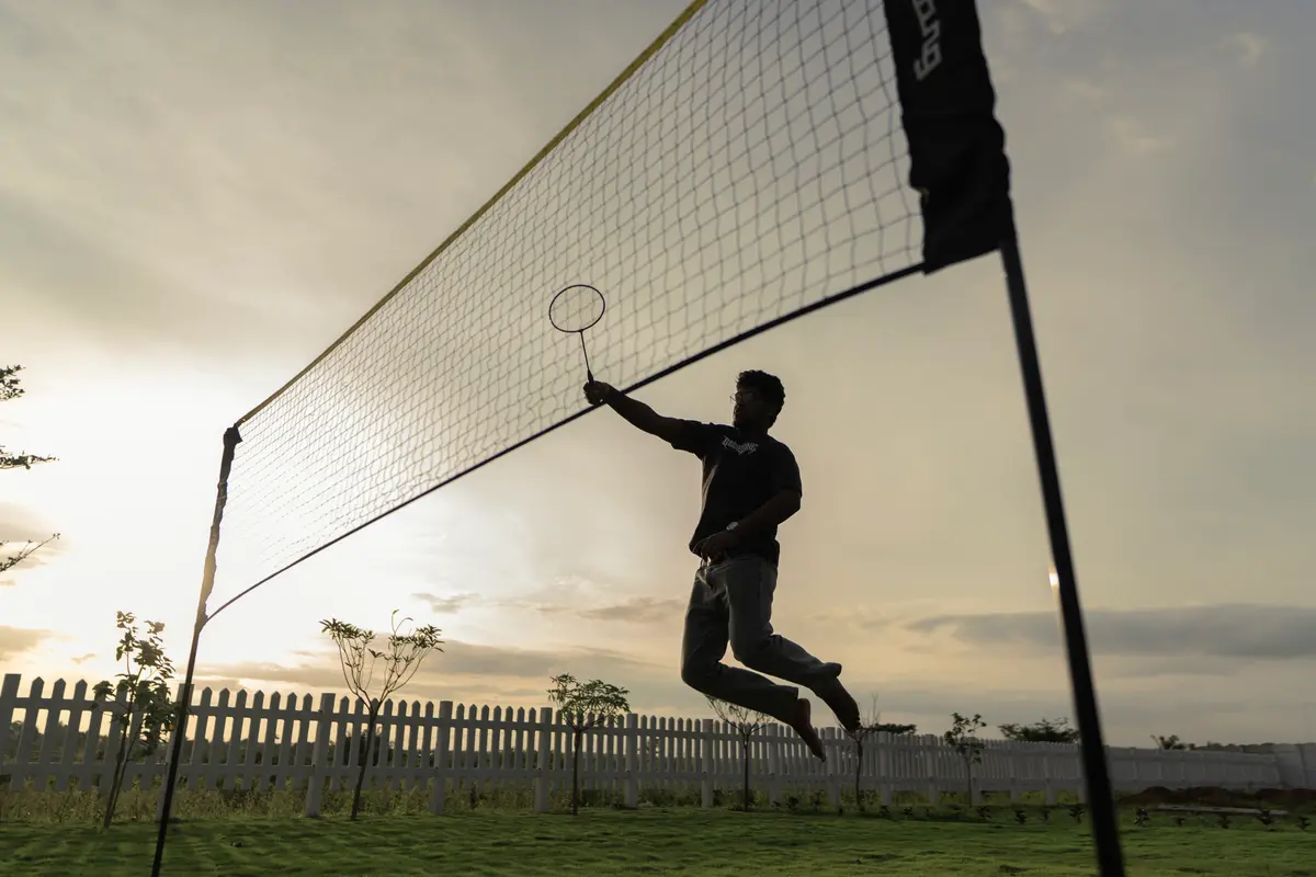 Enjoy a friendly game of badminton.