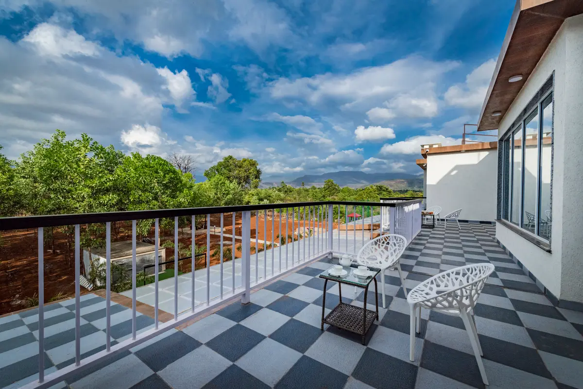 Uninterrupted mountain views from almost every room in the villa