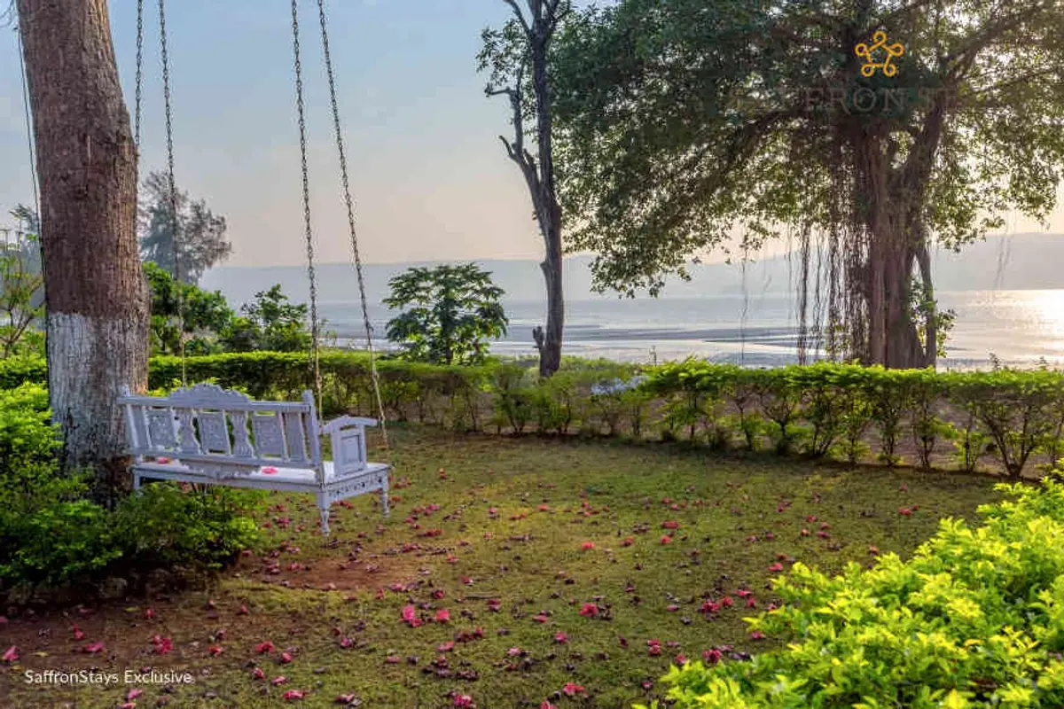 Up the romance ante as you sit out on the white swing in the yard overlooking the ocean. 