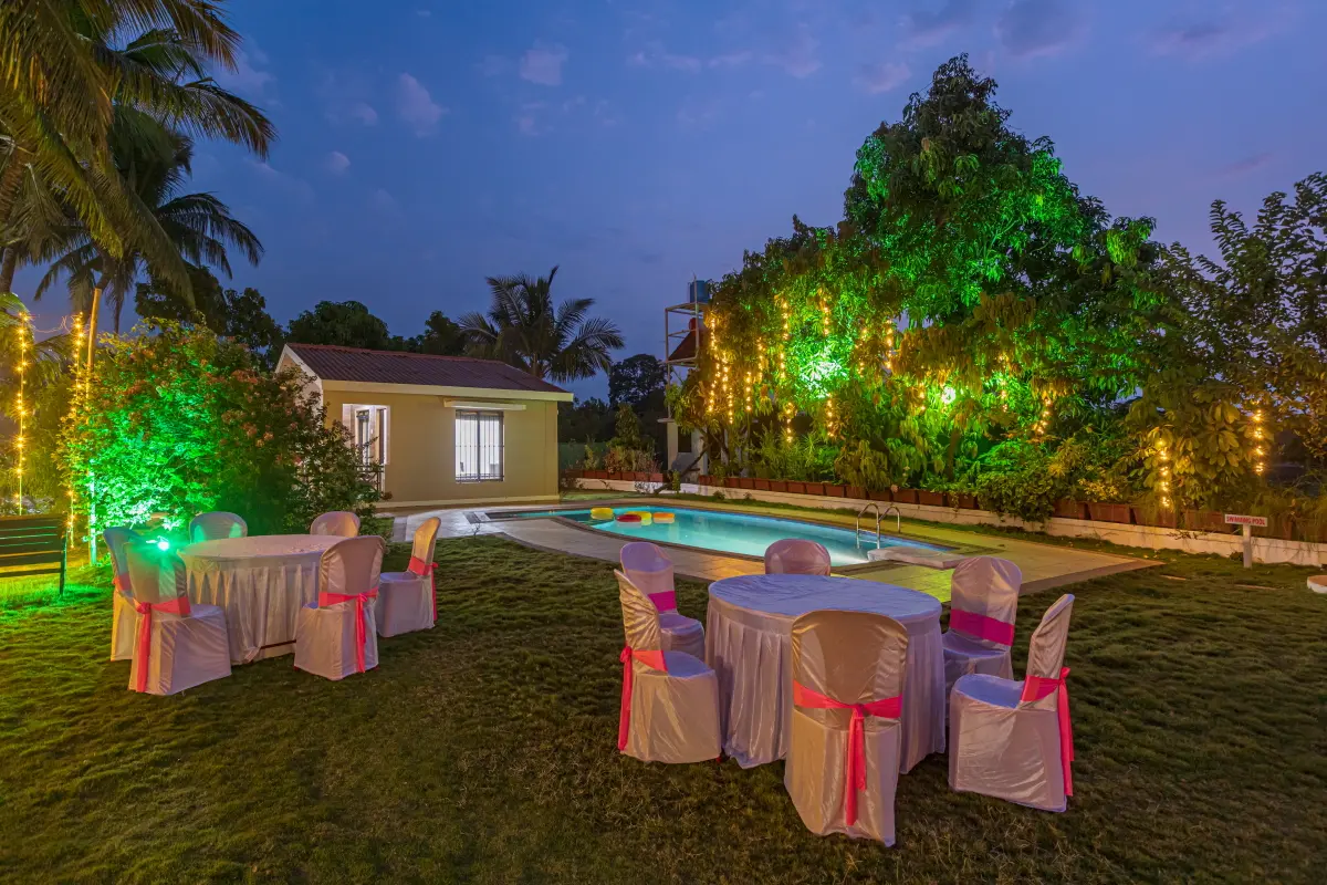 Ideal for families as well as corporates, this home has ample space for hosting events, birthday parties, celebrations as well as offsites. 