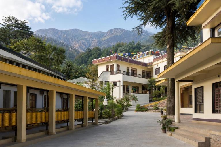 Tsuglagkhang complex, McLeod Ganj — AI-generated illustration