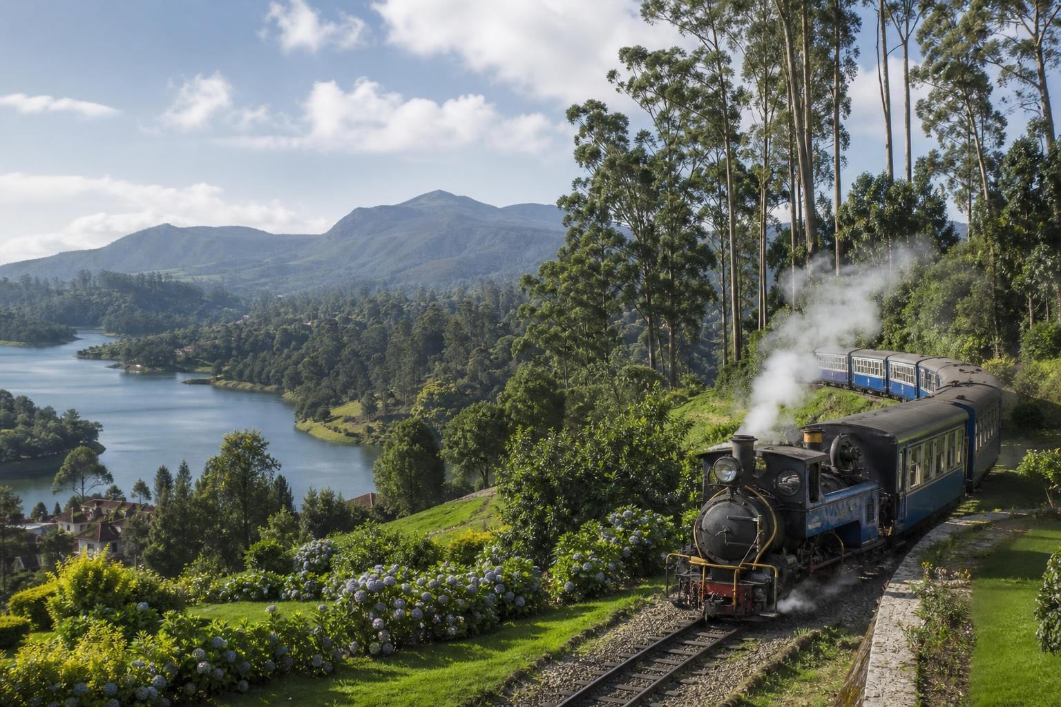 AI-generated illustration of Ooty