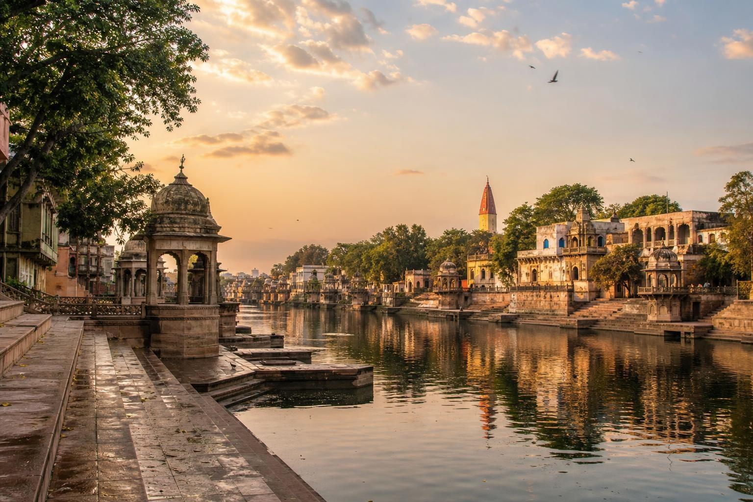 AI-generated illustration of Vrindavan