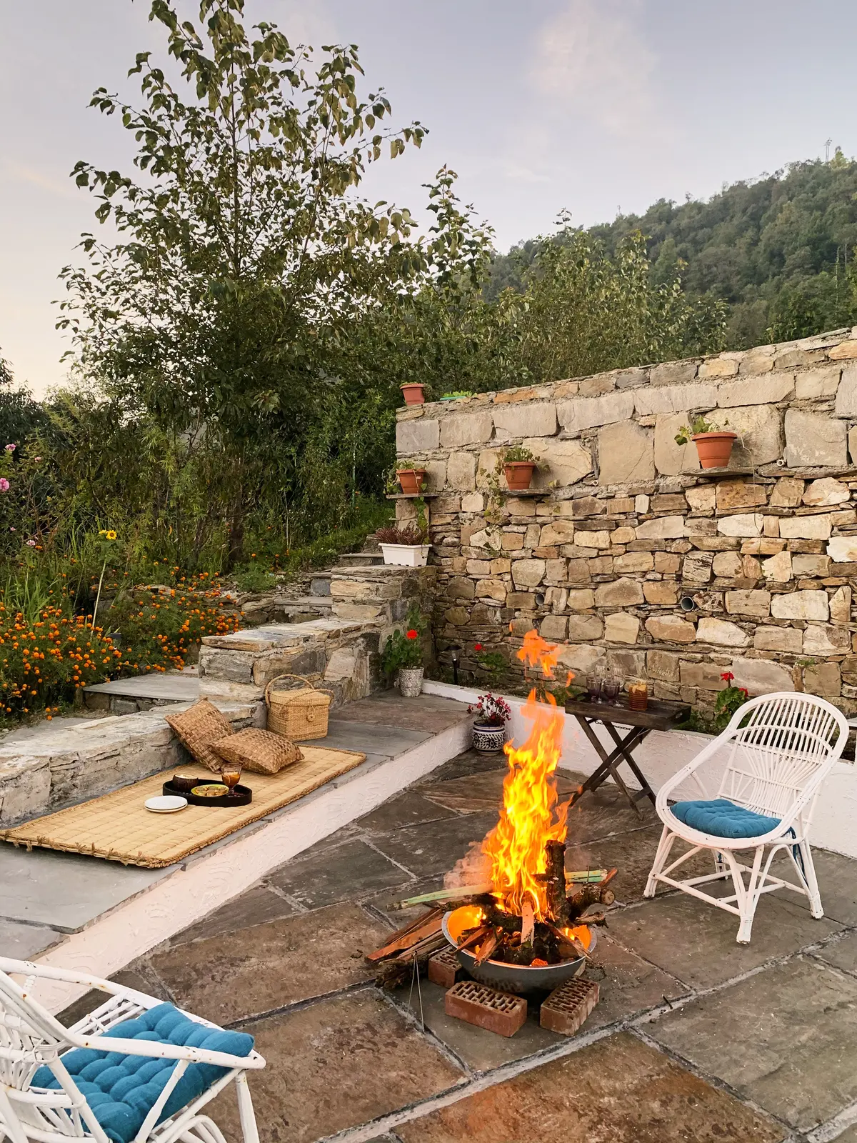 Enjoy warm and cosy nights huddled by a warm bonfire.