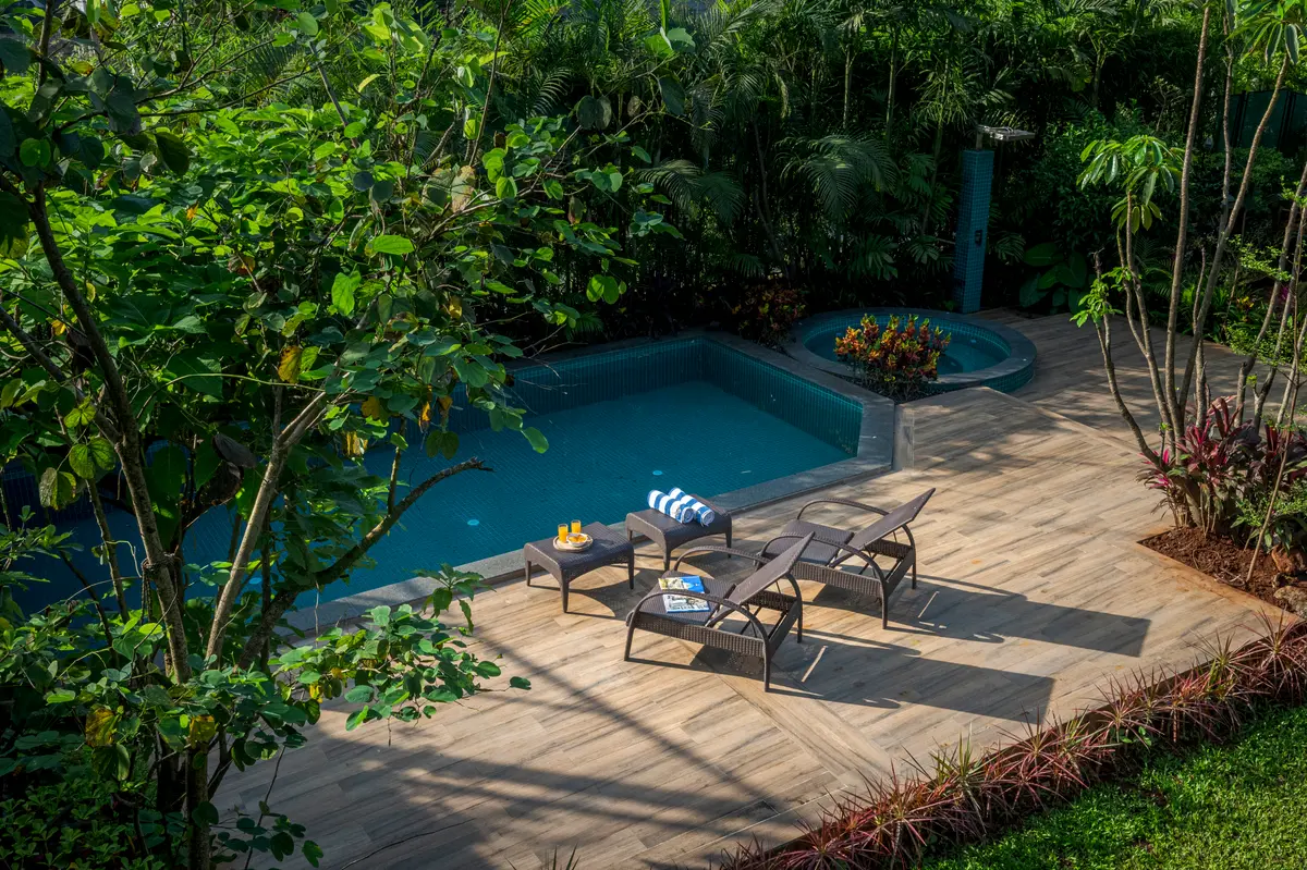 Enjoy a refreshing dip in the pool