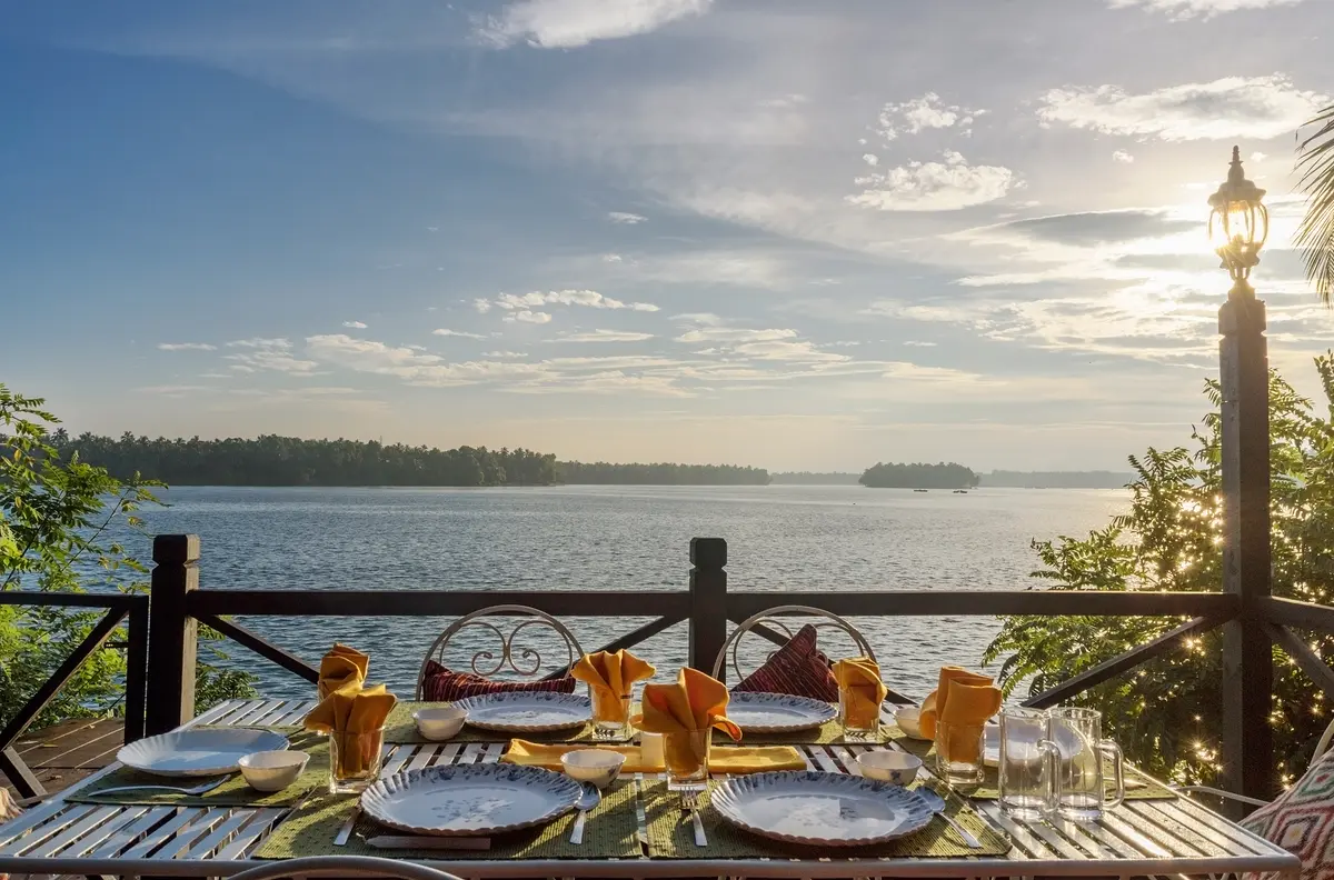 Have a romantic candlelight dinner (seafood, please) at the private deck, which offers spectacular views of the clear water and colourful sunsets.