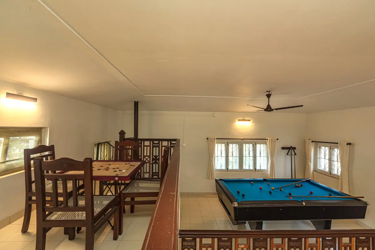 Double the fun with a game of pool and carrom