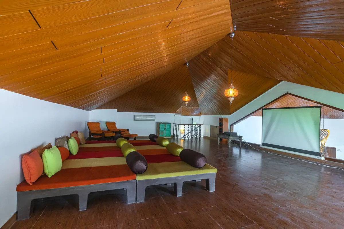 Watch a movie in this private movie room!