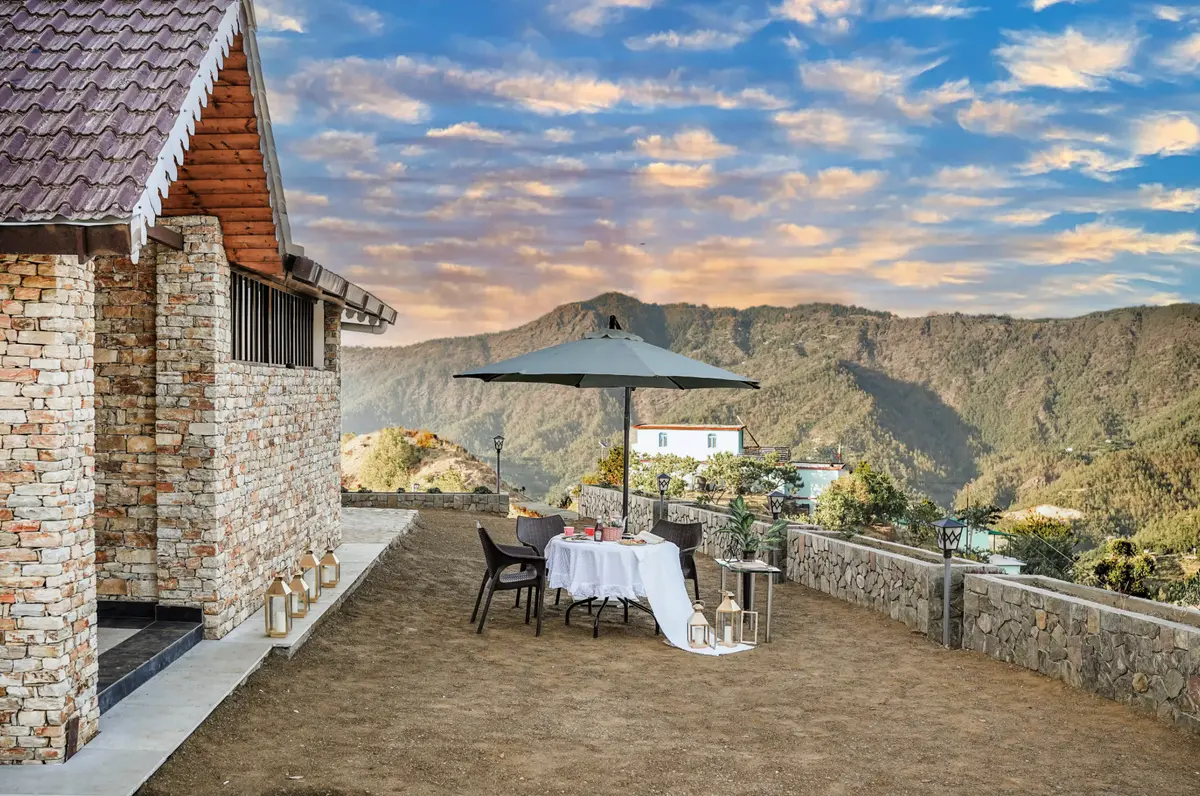 Enjoy coffee on the patio, breathing the peaceful mountain air