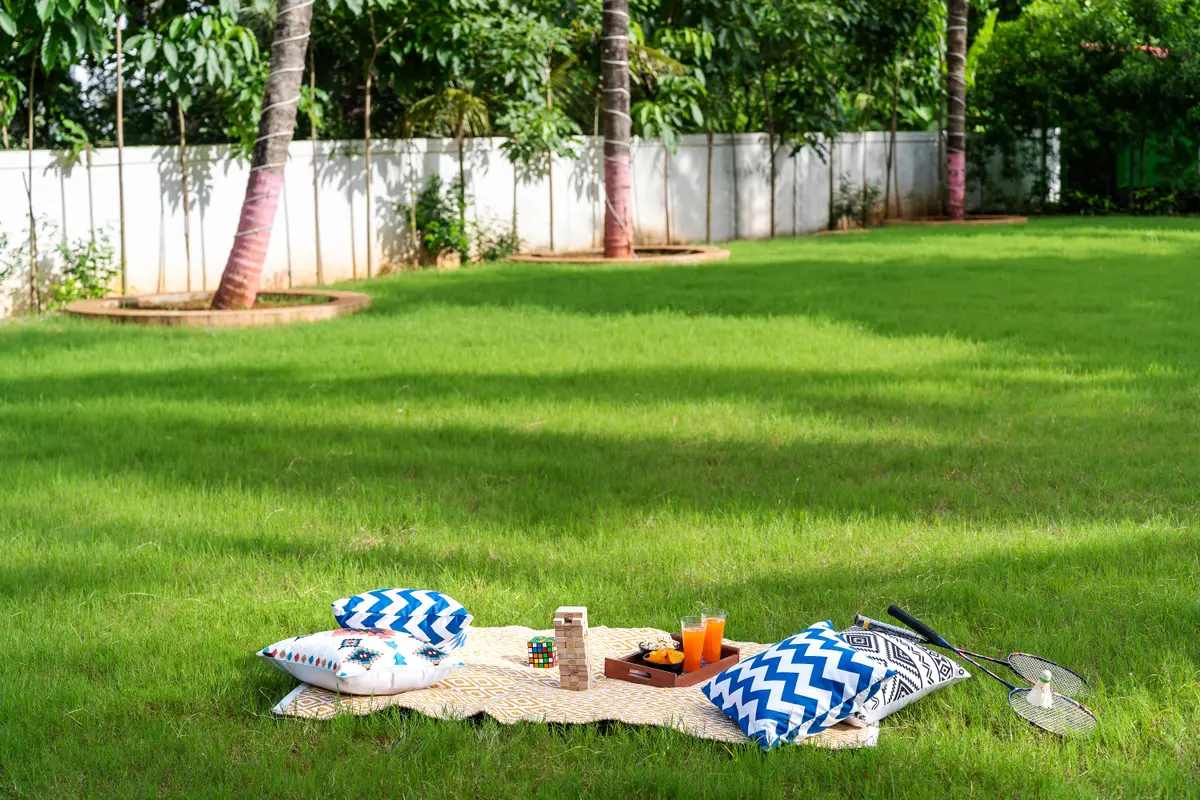 A huge lawn for a perfect outdoor picnic