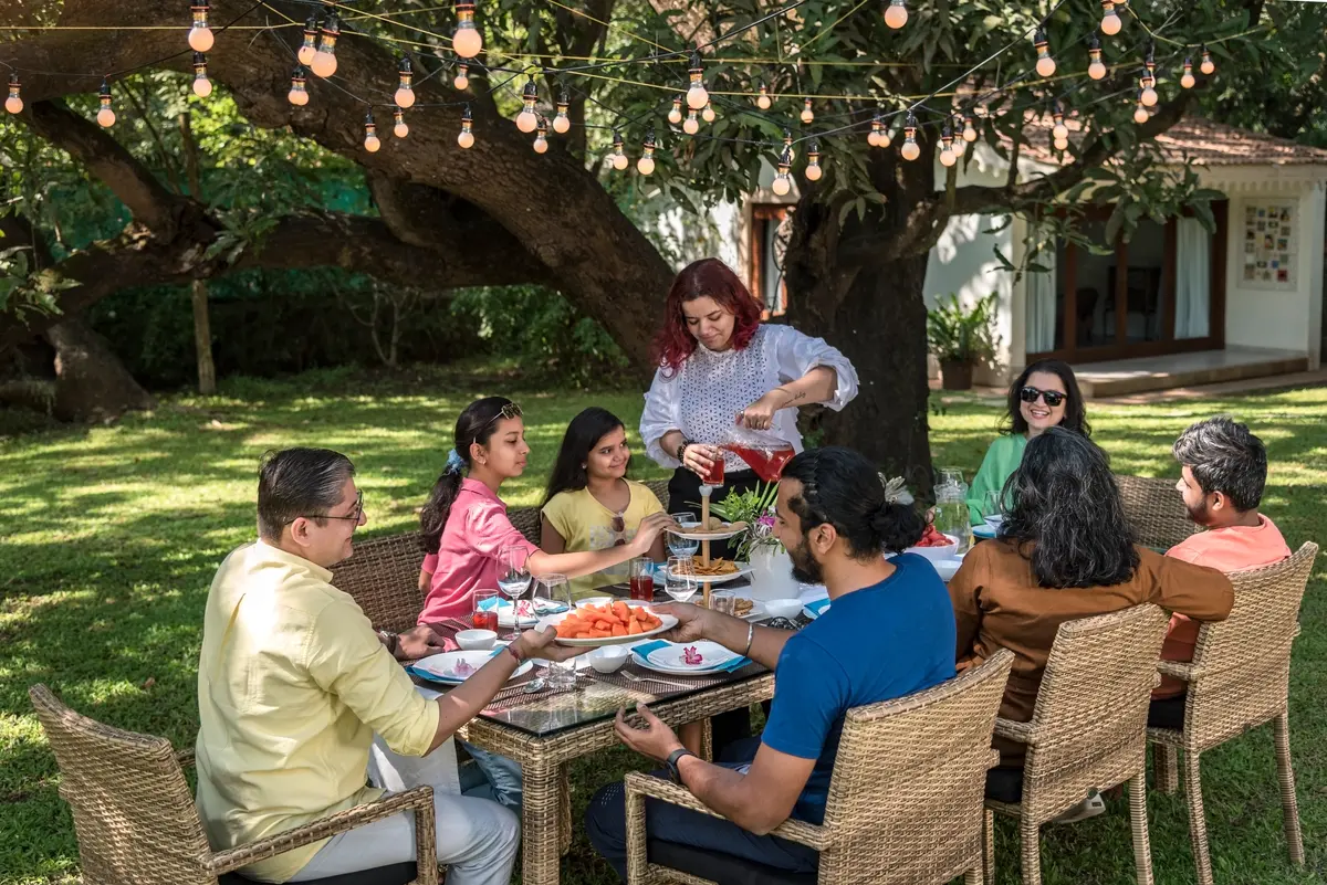 Enjoy a sumptuous al fresco breakfast n the lawn