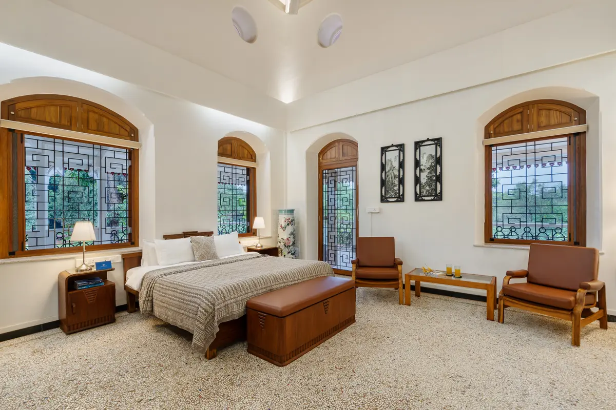 Spacious bedrooms with a touch rustic aesthetic