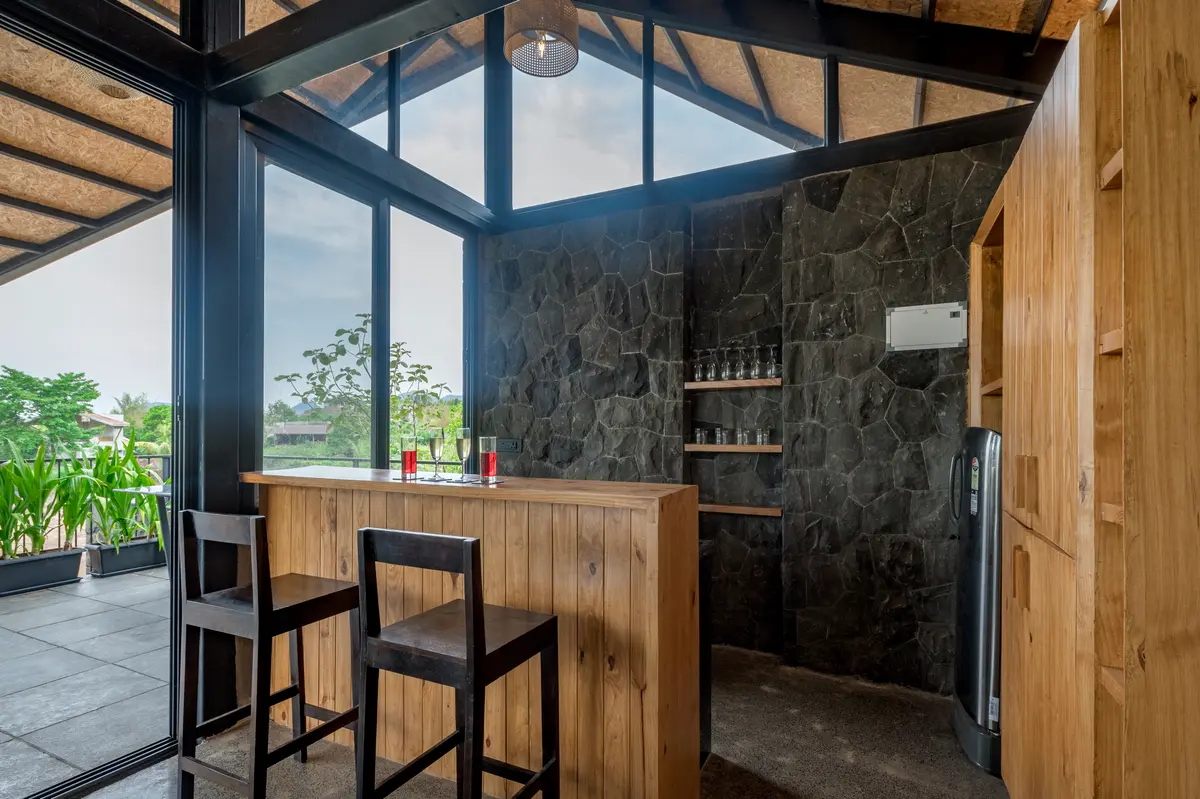 Savour delicious drinks at the stylish in-house bar