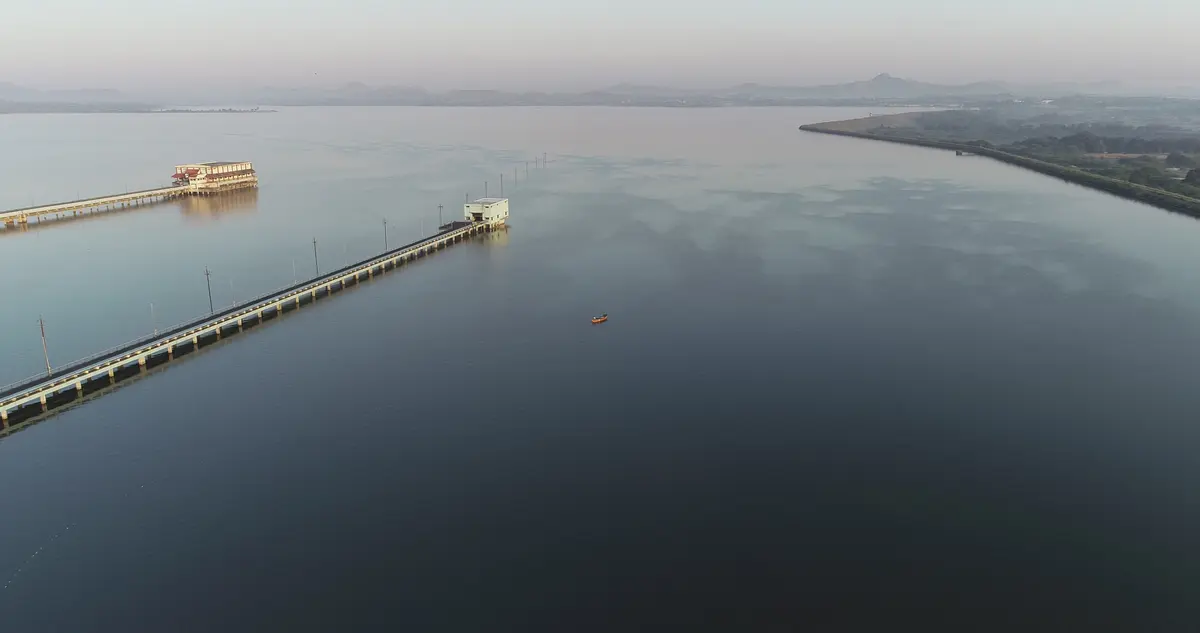 Catch stunning views of the Gangapur Dam from the terrace.