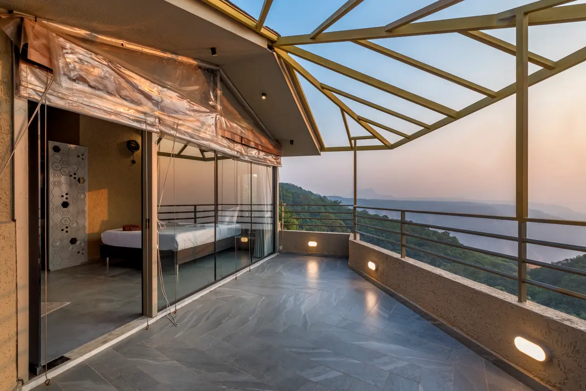 Wake up to breathtaking valley views from the private terrace balcony