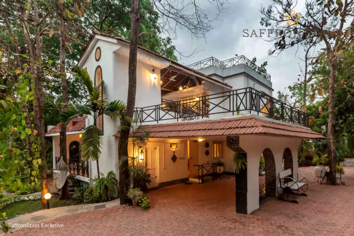 The home is next to SaffronStays Kenwoods, and together, these homes are ideal for large groups.