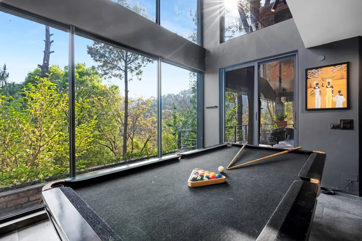 The pool table is ready – game on!