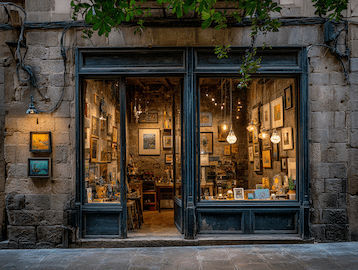 Aparadors artístics en el Barri Gòtic