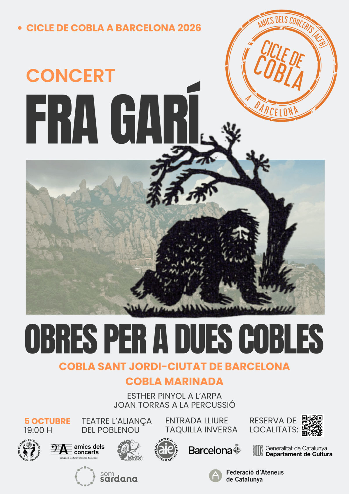 Fra Garí: dues cobles amb arpa i percussió