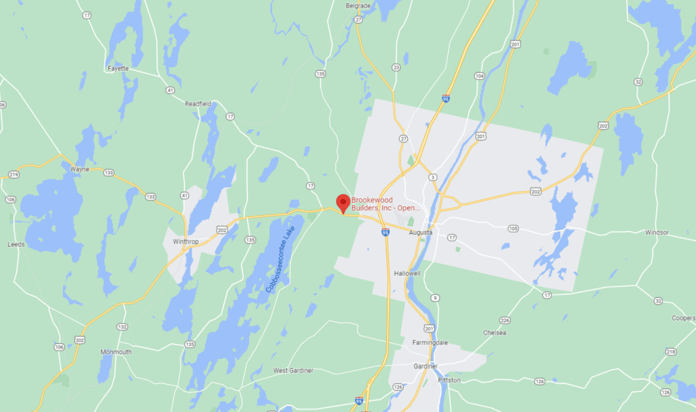 map location brookewood builders custom modular home building manchester maine 04351