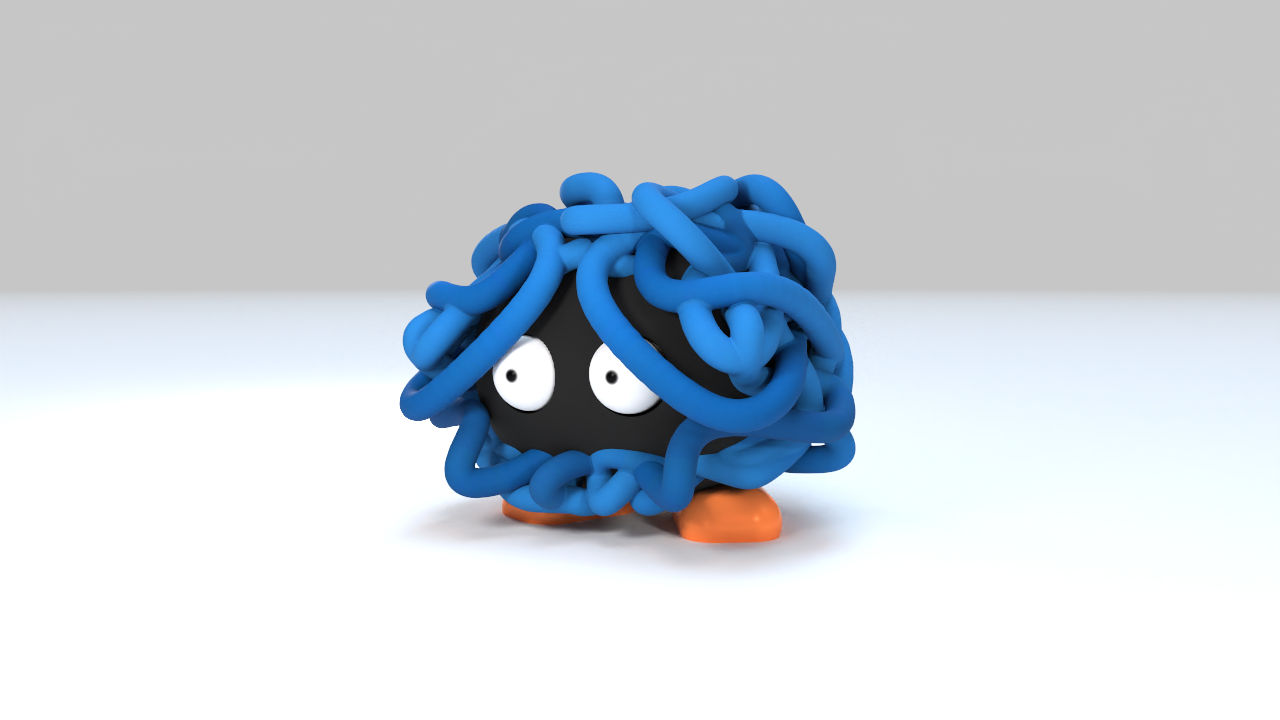 blue tangela pokemon facing the left