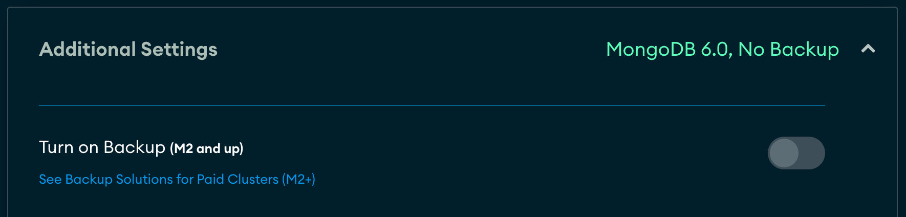 option to enable backups
