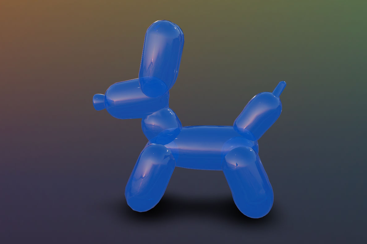 balloon animal Three.js texture