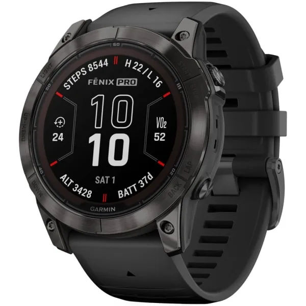 GARMIN Fenix 7X Pro Sapphire Solar DLC Titanium Carbon Gray